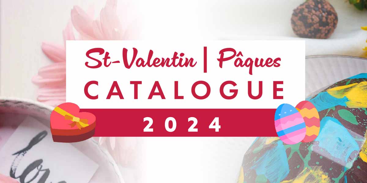 Nouvelles couverture du catalogue St-valentin et Pâques - édition 2024